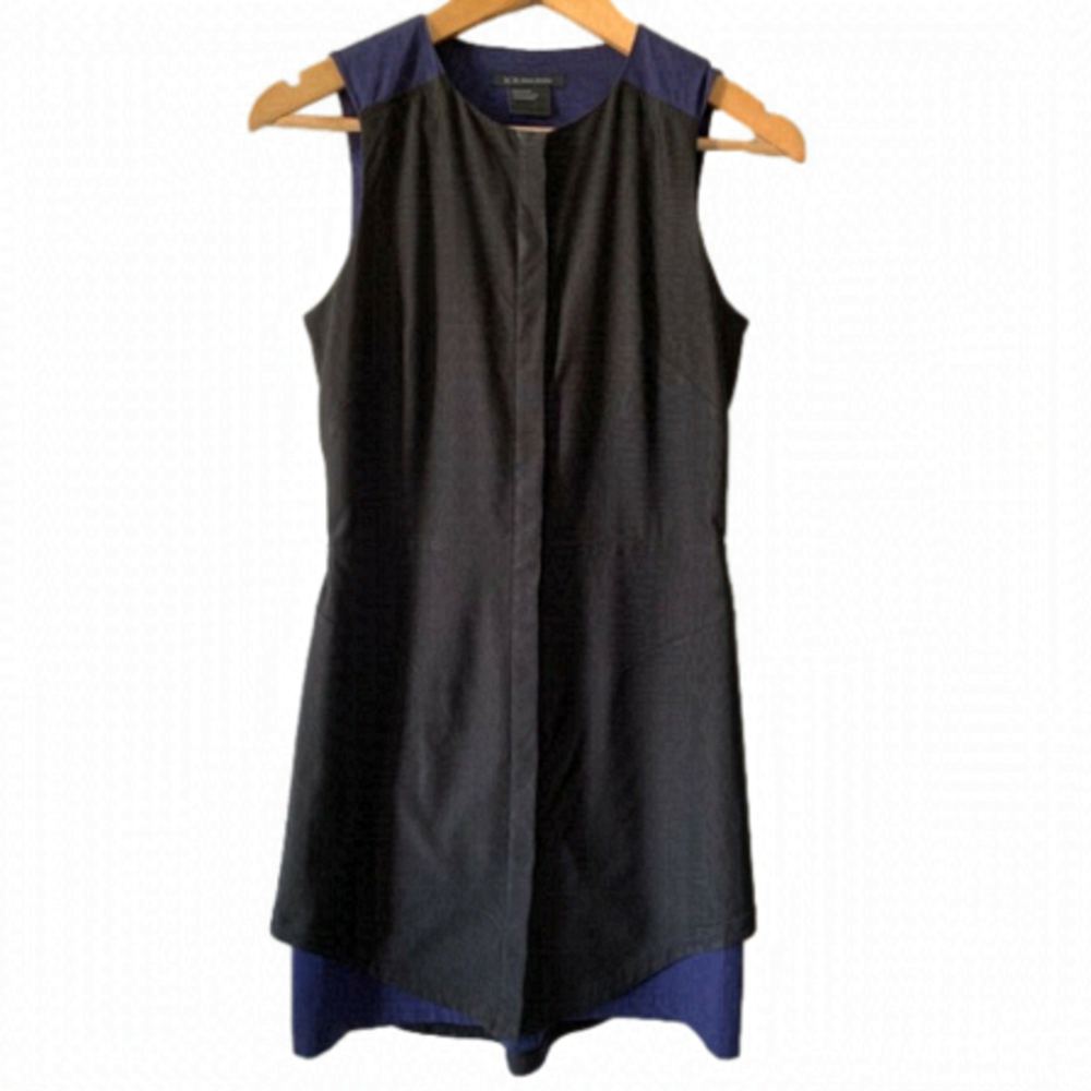 Armani Exchange Black & Blue Shirt Dress Size 4